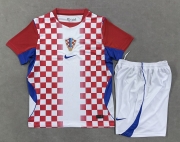 2026 Croatia Home kids Soccer Jersey